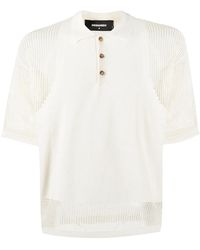 DSquared² - Mesh-insert Short Sleeved Polo Shirt - Lyst