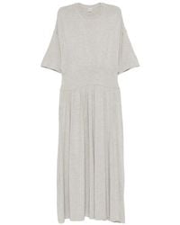 TOTEME - Gathered-waist Midi Dress - Lyst