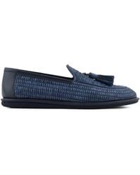 Giorgio Armani - Tassel-Detail Leather Loafers - Lyst