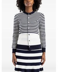 Junya Watanabe - Round-Neck Striped Cardigan - Lyst