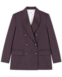 SOLOTRE - Double-Breasted Peak-Lapel Blazer - Lyst