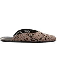 Magda Butrym - Crochet-Knit Floral Flat Mules - Lyst