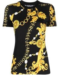 Versace Jeans Couture - T-Shirt Mit Barock-Print - Lyst