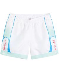 CASABLANCA - Logo-Print Swim Shorts - Lyst