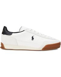 Polo Ralph Lauren - Hester Leather-Panel Trainers - Lyst