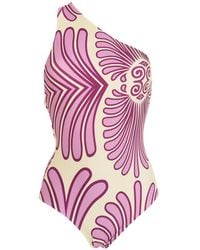 Adriana Degreas - Printed One-Shoulder Swimsuit - Lyst