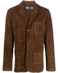 Polo Ralph Lauren - Single-breasted Suede Jacket - Lyst