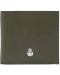 McQueen - Skull-Plaque Bi-Fold Wallet - Lyst