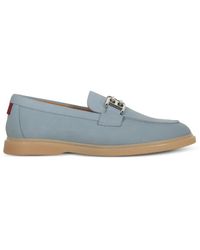 Bally - Logo-Plaque Leather Loafers - Lyst
