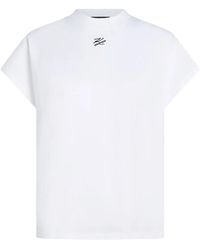 KARL LAGERFELD - Autograph-Embroidered Short-Sleeve T-Shirt - Lyst