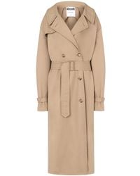 Moschino - Double-Breasted Button Fastening Long Coat - Lyst