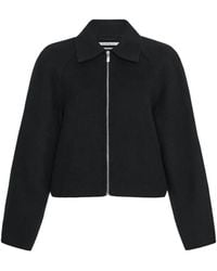 Another Tomorrow - Double Face Cropped Jacket - Lyst