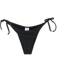 Moschino - Textured Side-Tie Bikini Bottoms - Lyst
