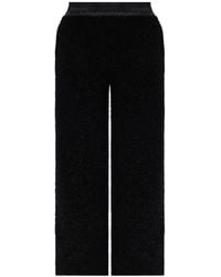 Moncler - Elasticated-Waist Wide-Leg Trousers - Lyst