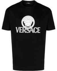 Versace - T-Shirt Con Stampa Testa Di Medusa - Lyst