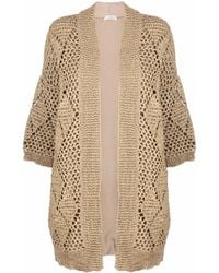 Brunello Cucinelli - Open-Knit Cardigan - Lyst
