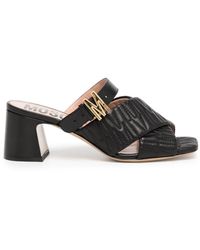 Moschino - 60mm Leather Mules - Lyst