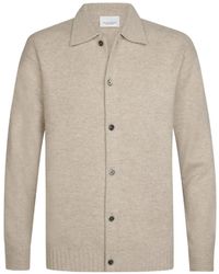 Profuomo - Button-Up Collared Cardigan - Lyst
