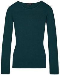 Giorgio Armani - Ribbed-Knit Long-Sleeve Top - Lyst