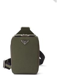 Prada - Saffiano Leather Brique Cross-Body Bag - Lyst