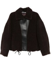 Sportmax - Faux-Shearling Buckled-Collar Jacket - Lyst
