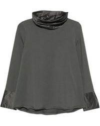 Whyci - High-Neck Split-Cuff T-Shirt - Lyst