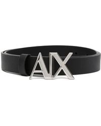 ARMANI EXCHANGE - Cinturón Con Hebilla Del Logo - Lyst