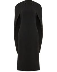 Alberta Ferretti - Kleid Mit Cape-Ärmeln - Lyst