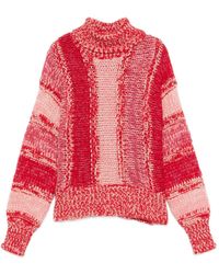 Roberto Collina - Striped High-Neck Sweater - Lyst
