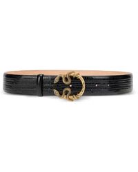 Roberto Cavalli - Serpentine Buckle Leather Belt - Lyst