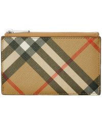 Burberry - Porte-Cartes Zippé À Carreaux - Lyst