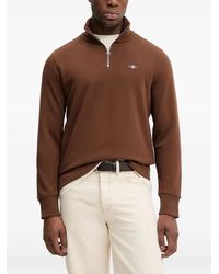 GANT - Shield Sweatshirt Mit Kurzem Reißverschluss - Lyst