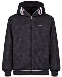 A Bathing Ape - Shark Camouflage-Pattern Hoodie - Lyst