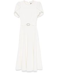 Nissa - Faux-Pearl Detailed Midi Dress - Lyst