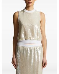 Peserico - Sequin-Embellished Sleeveless Top - Lyst