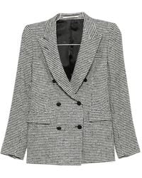 Tagliatore - Houndstooth Double-Breasted Jacket - Lyst