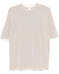 Eleventy - Round Neck Trim Sweater - Lyst