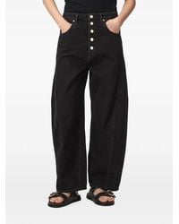 AllSaints - Carter Button-Down Barrel-Leg Jeans - Lyst