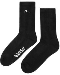 Evisu - Seagull-Embroidered Logo Socks - Lyst