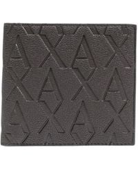 ARMANI EXCHANGE - Portefeuille Pliant À Logo Embossé - Lyst