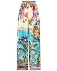 CAMILLA - Wide-Leg Printed Trousers - Lyst