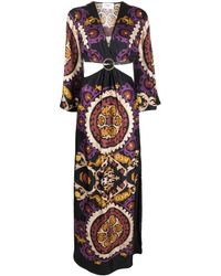 Ba&sh - Cut-out Floral-print Long Dress - Lyst