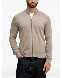 ARMANI EXCHANGE - Ribbed Zip Cardigan - Lyst