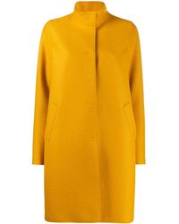 Harris Wharf London Abrigo con cierre de botones oculto - Amarillo