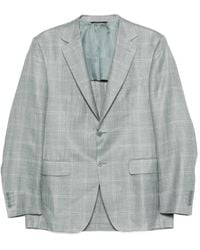 Canali - Blazer A Cuadros Con Botones - Lyst