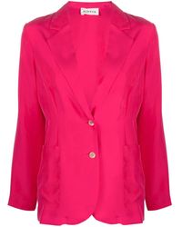 P.A.R.O.S.H. - Single-Breasted Silk-Blend Blazer - Lyst