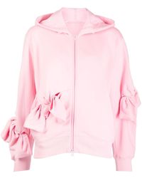 JNBY - Knot-detail Zip-up Cotton Hoodie - Lyst