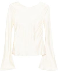 Ganni - Long Sleeve Blouse - Lyst