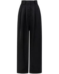 CAYET - Nina Pleated Wide-Leg Trousers - Lyst
