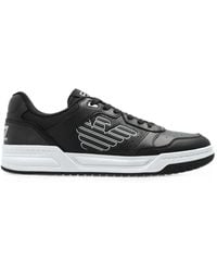 EA7 - Logo-Print Panelled Sneakers - Lyst